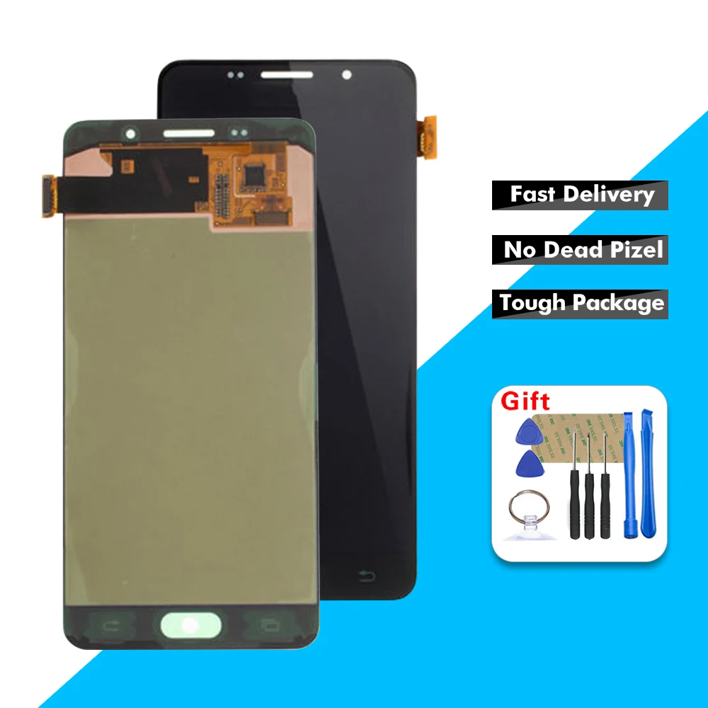 Протестированный ЖК-дисплей для samsung Galaxy A5 A510F A510DS A510FD A510M A510, сенсорный экран, дигитайзер, стекло в сборе