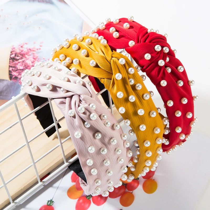 Повязка на голову Find Me женская с широким цветным узлом простой круглая лента для