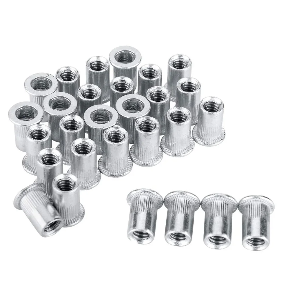 100 шт. заклепочные гайки M4 в коробке из алюминиевого сплава с плоской головкой