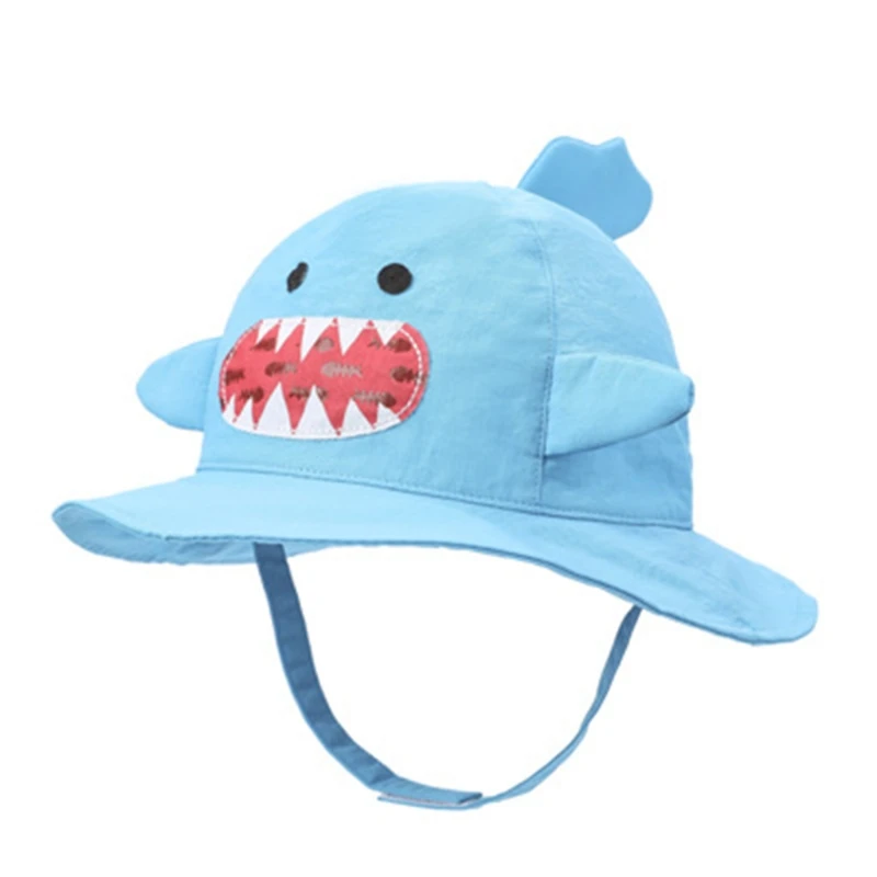 

Toddler Kids Wide Brim Sun Hat Cartoon Animal UV Protection Beach Fishing Cap U90E