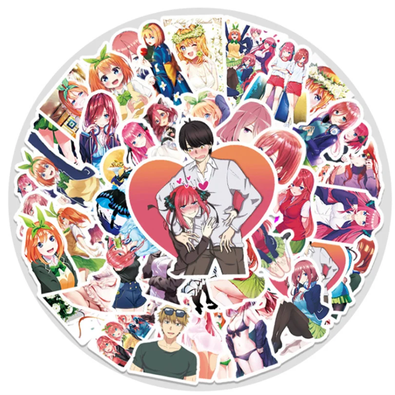 

10/30/50PCS New Cute Character Quintuplets Beautiful Girl Graffiti Stickers Suitcase Guitar Waterproof Decoration Toys Wholesale