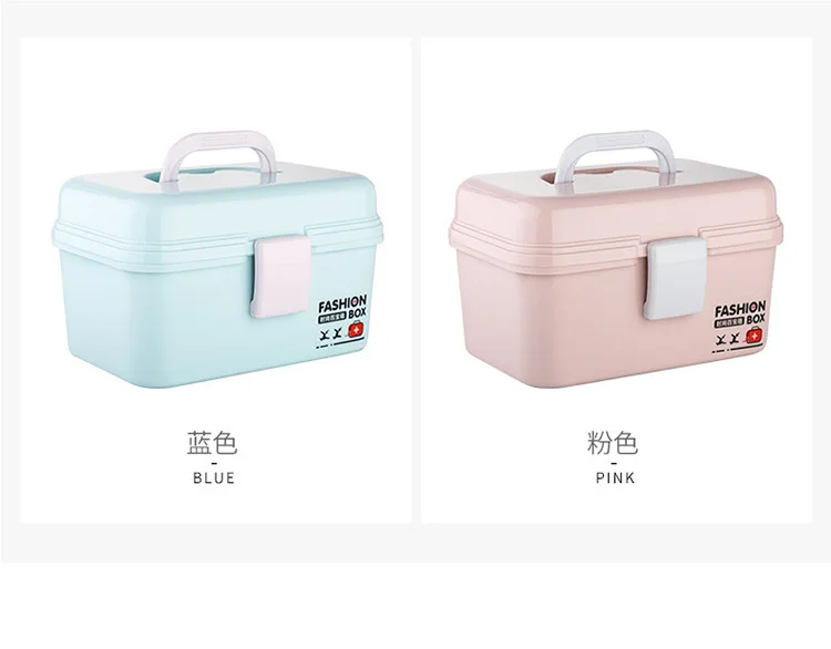 Portable Tier Medicine Boxes Folding Storage Box Large Capacity Drawer Sundries Organizer Chest First Aid Kit | Безопасность и