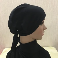 2021 fashion muslim head scarf bonnet caps women cotton turban female inner hijabs stretch underscarf caps turbante mujer