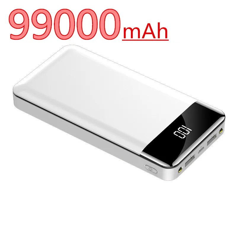 Внешний аккумулятор 99000 мАч LED Портативный зарядный внешний мобильный телефон USB