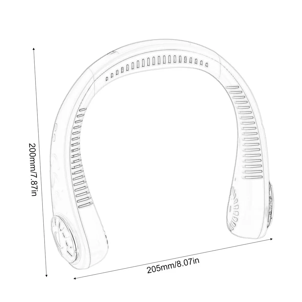 

Portable Mini Bladeless Fan Neck Fan USB Rechargeable Mute Sports Fans For Home Outdoor Hanging Neck Fan
