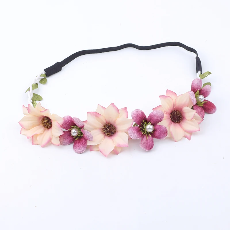 Повязка на голову в стиле бохо для девочек детская повязка с ромашками