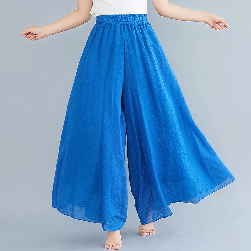 

Cotton Linen Wide Leg Pants Women Spring Summer Loose Casual High Waist Women Pants Pantalon Femme Long Sweatpants Women C6259