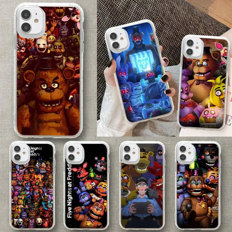 

TOPLBPCS Fnaf Animatronics Phone Case For iphone 13 12 11 x xs xr 7 8 6 se 5 pro max mini 2020 soft Cover Fundas TM