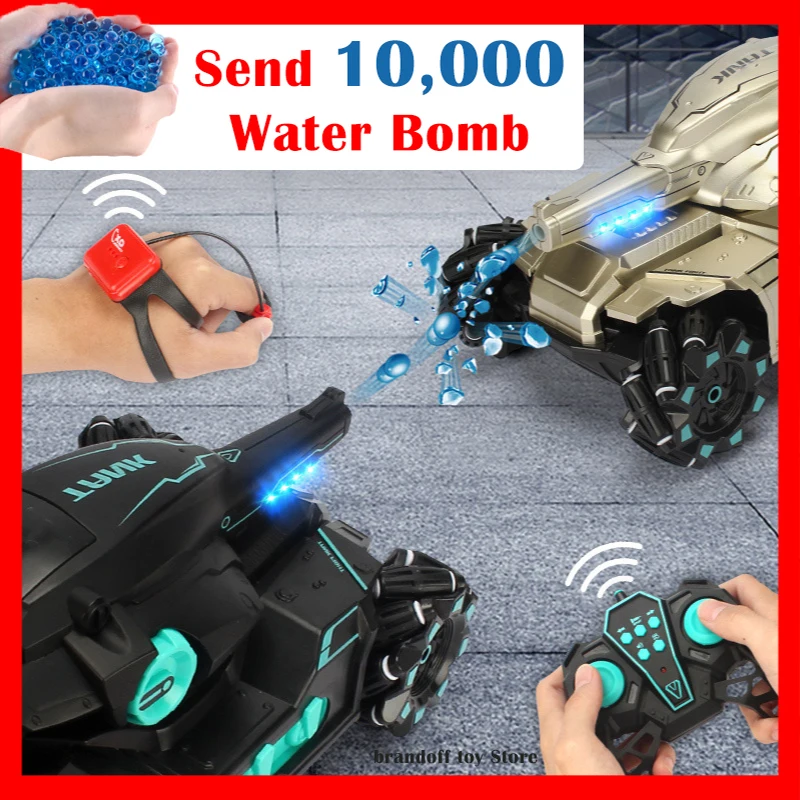 

Children's Toys Water Bomb Tank Rc Car Gesture Induction 4wd Radio Control Stunt Car Vehicle Drift Rc Toys With Light And Music