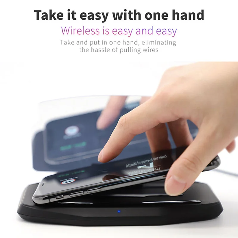 2021 Hot Sale Wireless Charger Car HUD Head Up Display Phone Navigation Holder Qi Charge Dock