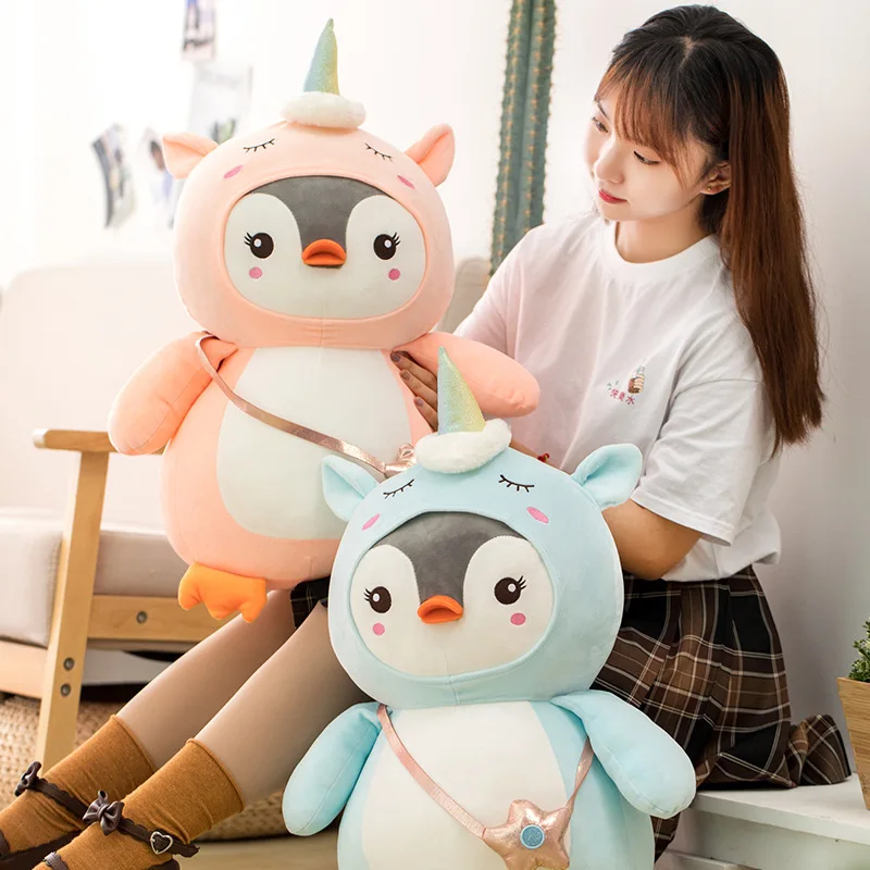 Новинка Лидер продаж милая плюшевая кукла Пингвин стуфф косплей единорог