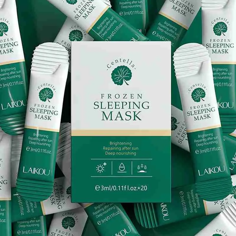 

3mlx20pcs Centella Asiatica Jelly Face Mask Nourishing Shrink Pores Deep Sleep Care Moisturizing Whitening Cleaning M6Z5