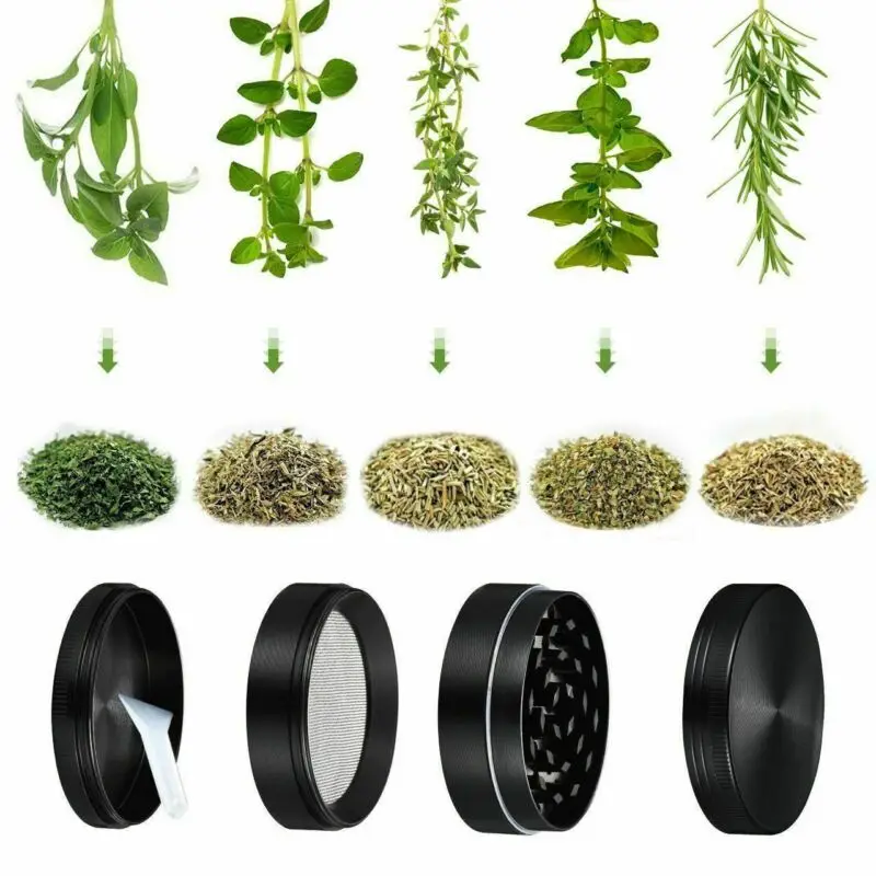 Измельчитель для табака/травы/специй измельчитель из цинкового сплава 4 слоя 55 мм