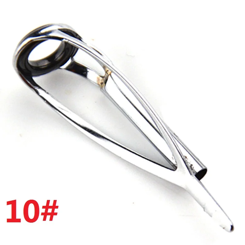 LureSport 5 pcs Top guide silver frame MN black ring rod repair Fishing Rod Building component Repair DIY Accessory | Спорт и