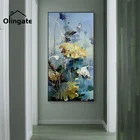 Современный настенный винтажный постер с искусственными листьями, цельный холст с рисунком, украшение для дома, гостиной, спальни