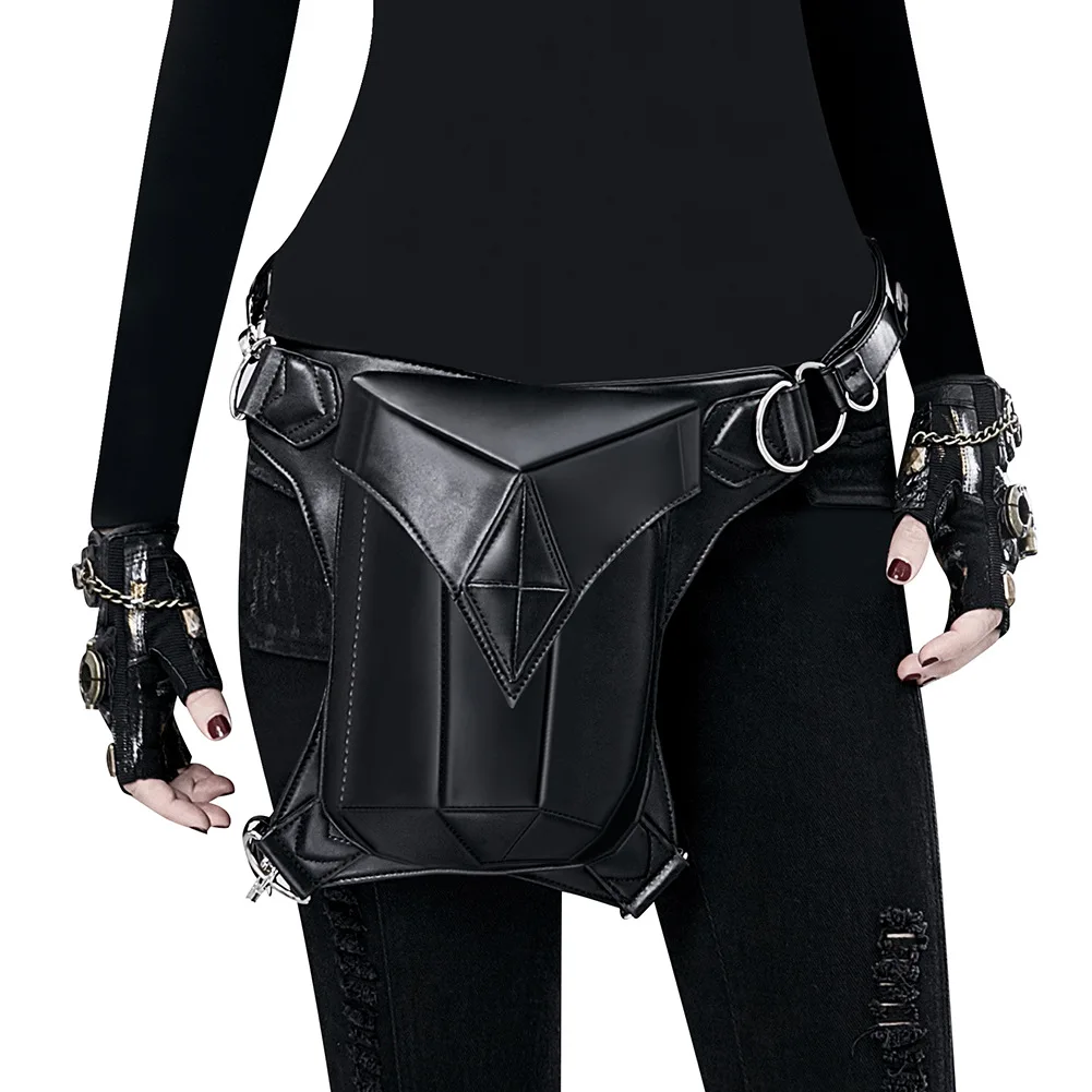 

Halloween Costume Black Retro Women's Bag Single Shoulder Bags Outdoor Splicing Waist bag