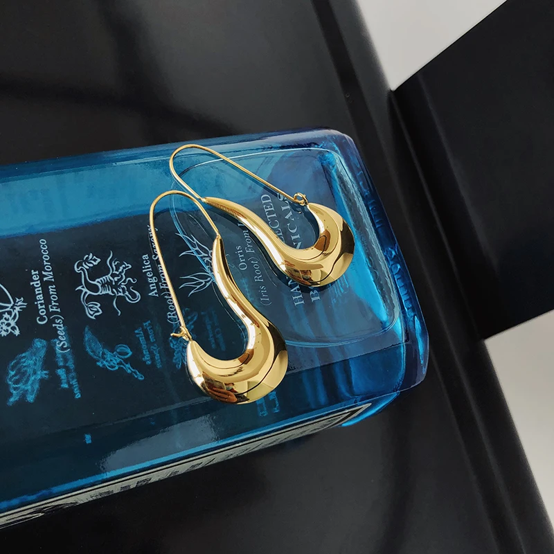 

MODAGIRL Minimalism Geometry Gold Hoop Earrings Stainless Steel Earrings for Women Korean Jewelry 2021 New Arrival