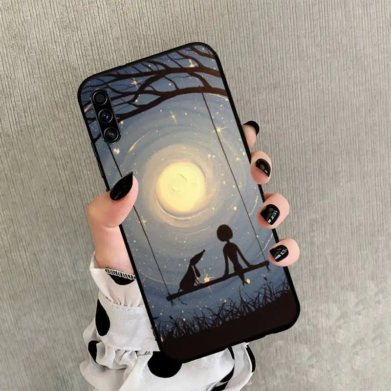 

Owl Hearts Lover Phone Case black For Samsung galaxy S 21 20 10 8 A 51 71 50 21s 70 40 20 20e note 10 plus Ultra 5g fe