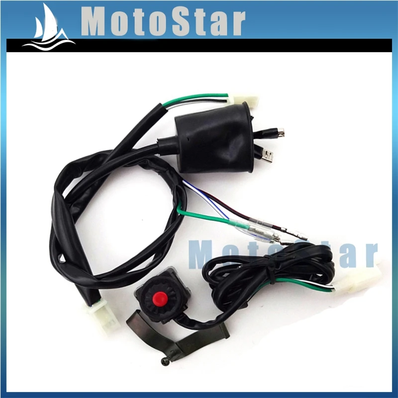 Жгут проводов + выключатель Kill для китайских 50cc 70cc 90cc 110cc 125cc 140cc 150cc 160cc Pit Dirt Bike