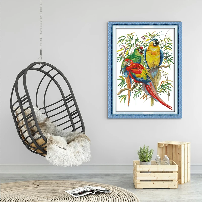 Картина для вышивки крестиком joy Sunday Scarlet Macaw поделки ручная вышивка Набор на
