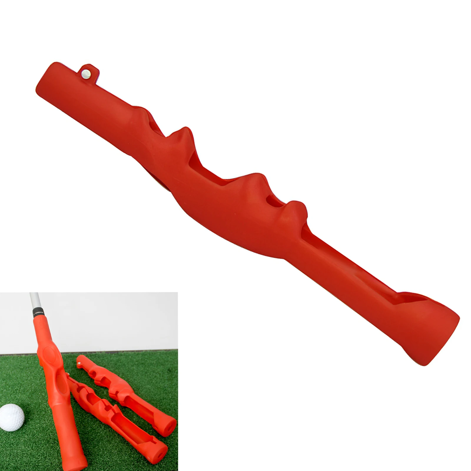 

New Golf Rubber Swing Trainer Training Grip Aids For Right Left Hand Golfer Practice Standard Teaching Aid Anti-Slip Soft Rubber