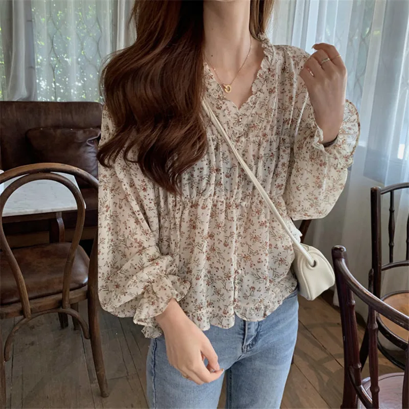 HziriP Элегантные корейские Цветочные минималистичные летние женские свободные