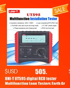UNI-T UT595 цифровой УЗО тестер многофункциональные тестеры контура заземления линии петли сопротивление тестер Сопротивление изоляции метр
