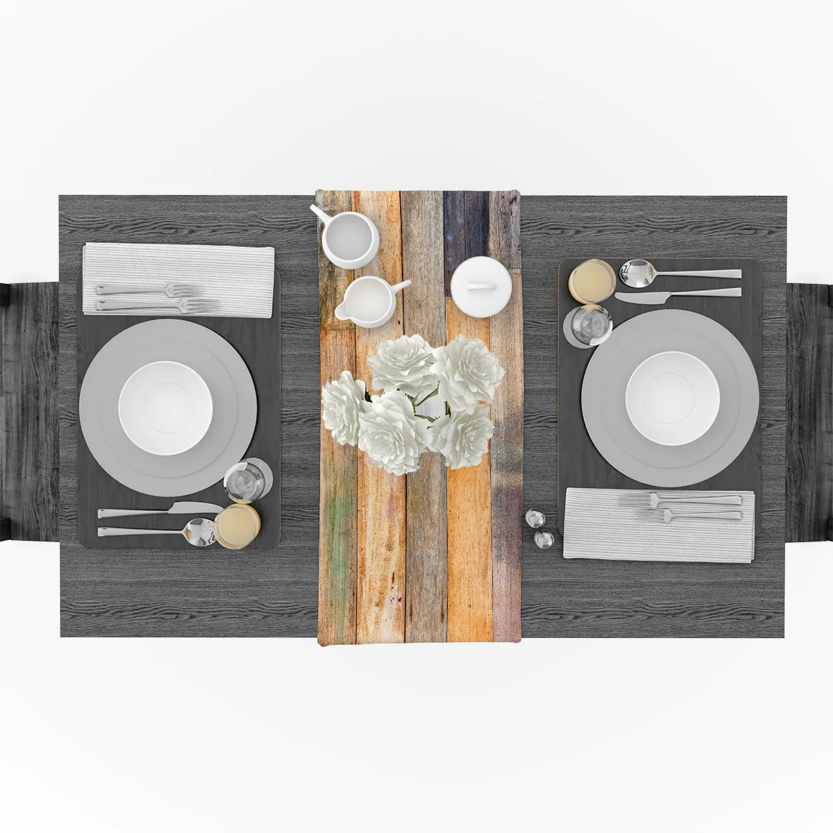 Современная винтажная скатерть с деревянной текстурой креативная настольная