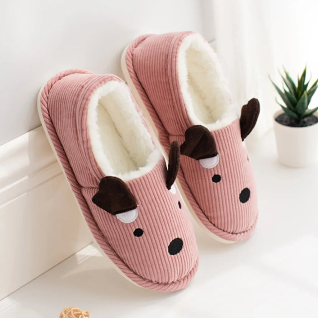 women shoes Warm Winter Slippers Indoor Home slippers Mute Cute shoes woman Soft Plush Ball Women Interior warm pantoufle femme