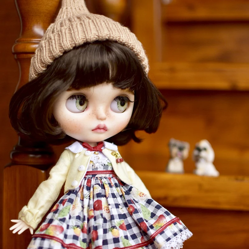 Bjd sd10 blythe Одежда клубничное платье комплект с узорами для одежды Наборы