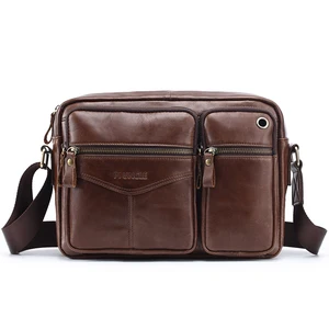 new 2020 men shoulder bag brand travel genuine leather messenger bag male business crossbody bag for pad hot handbag for men free global shipping