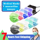 Одноразовая хирургическая маска с петлями для ушей, 12 типов, маска для рта, 3-слойная Нетканая дышащая медицинская маска для лица из мелтблана