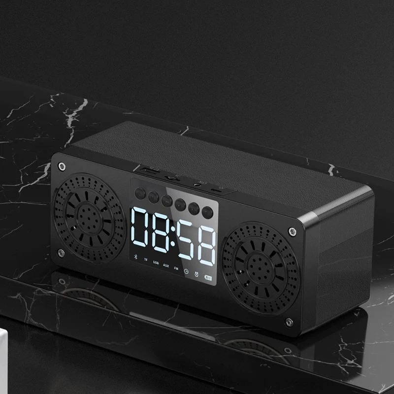 Стерео Деревянный сабвуфер Bluetooth динамик fm радио портативный Mp3 Play Super Bass громкий