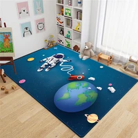 cute cartoon rocket astronaut 3d carpet kids room teen room rug baby crawling play mat bedside floor mat dt25