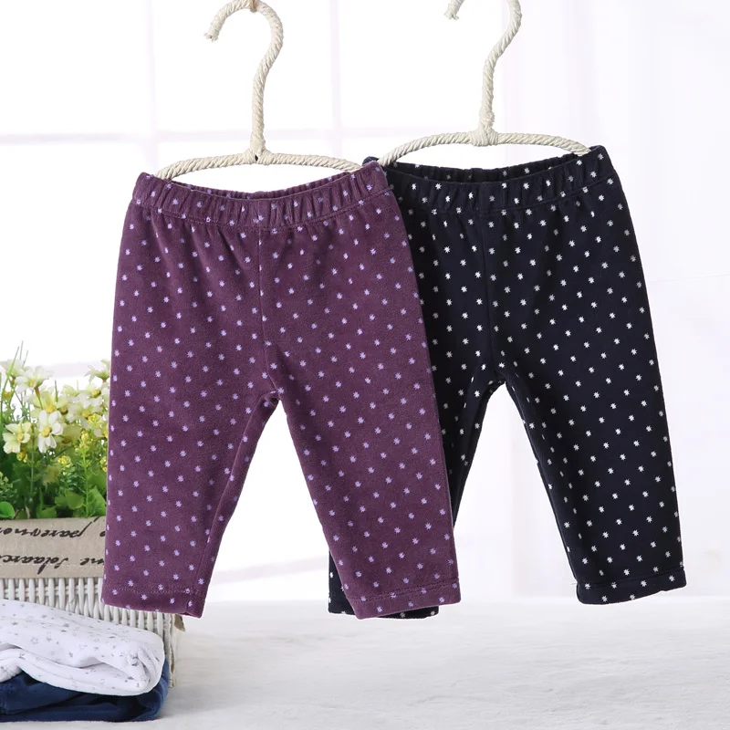 Бархатные штаны для новорожденных на весну и осень леггинсы мальчиков девочек 0-18
