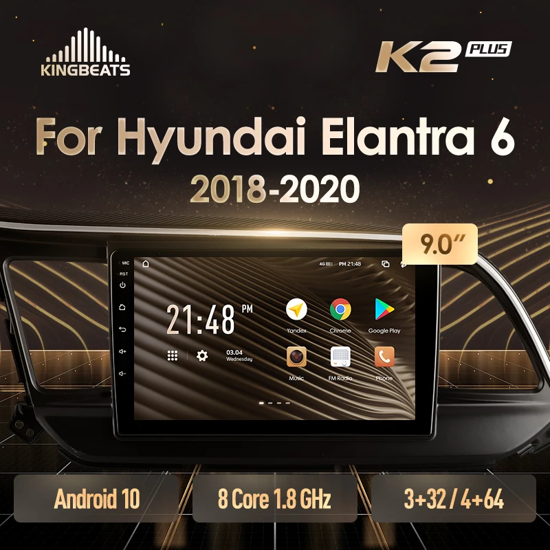 KingBeats штатное головное устройство For Hyundai Elantra 6 2018 2020 GPS Android 10 автомагнитола на