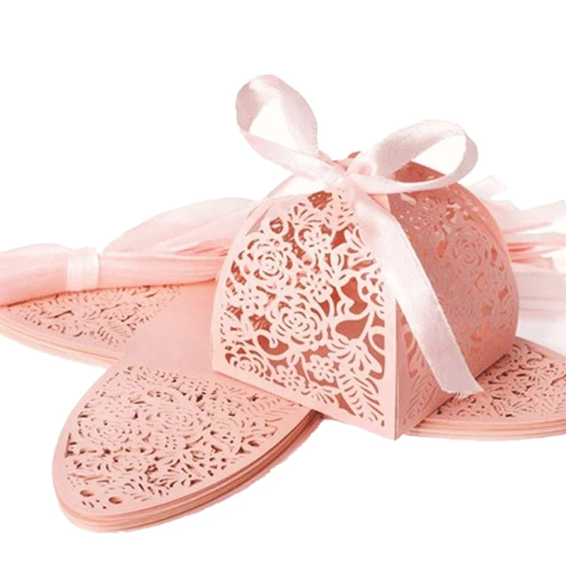 10 шт. коробка для конфет красного золотого розового цветов |