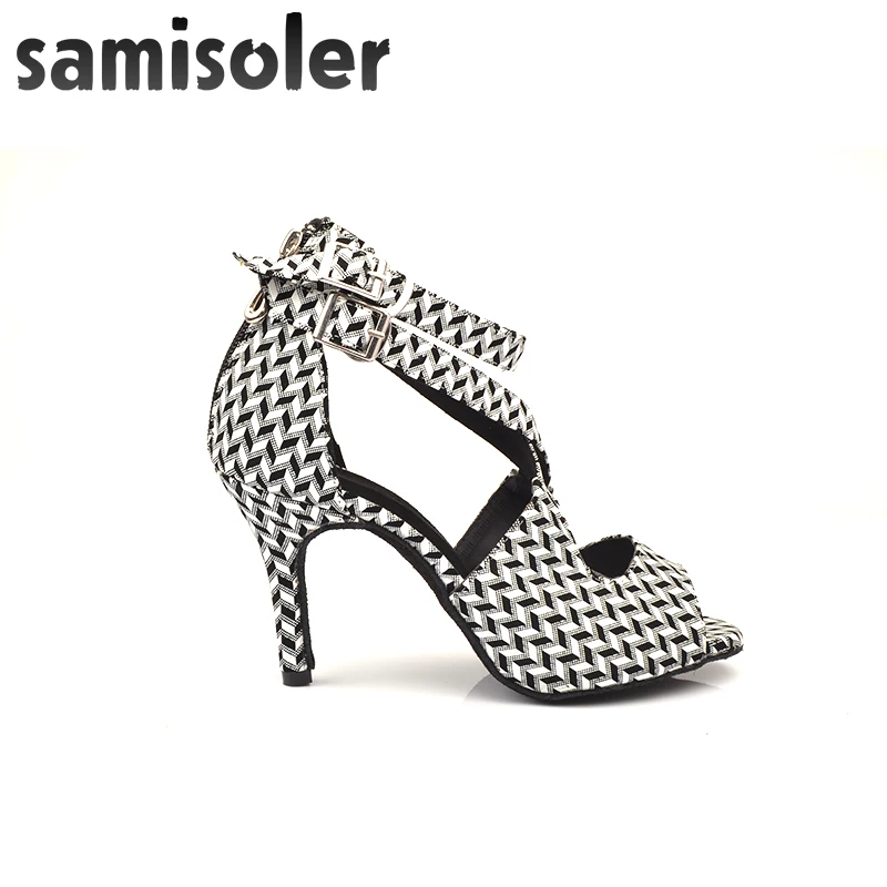 Обувь для латинских танцев Samisoler танцевальные на высоком каблуке мягкие туфли 5-10