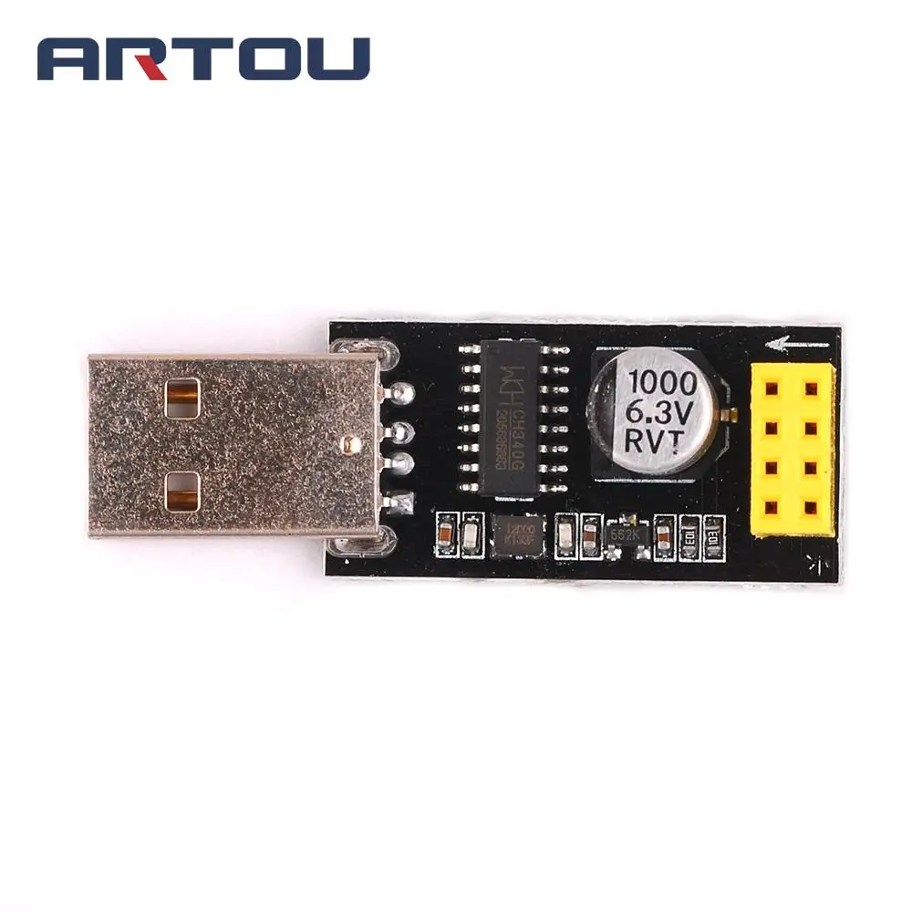 Адаптер программатора ESP01 UART GPIO0 Женский адаптер ESP8266 CH340G USB в последовательный