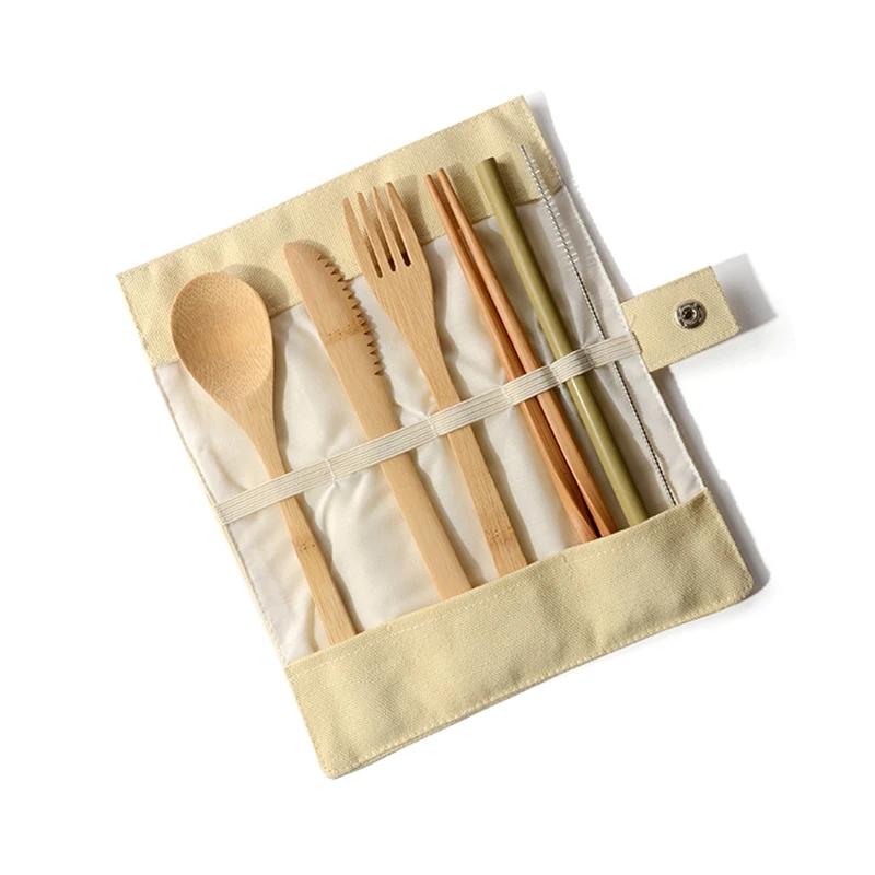 Регулируемая портативная вилка из пшеничной соломы набор столовых приборов