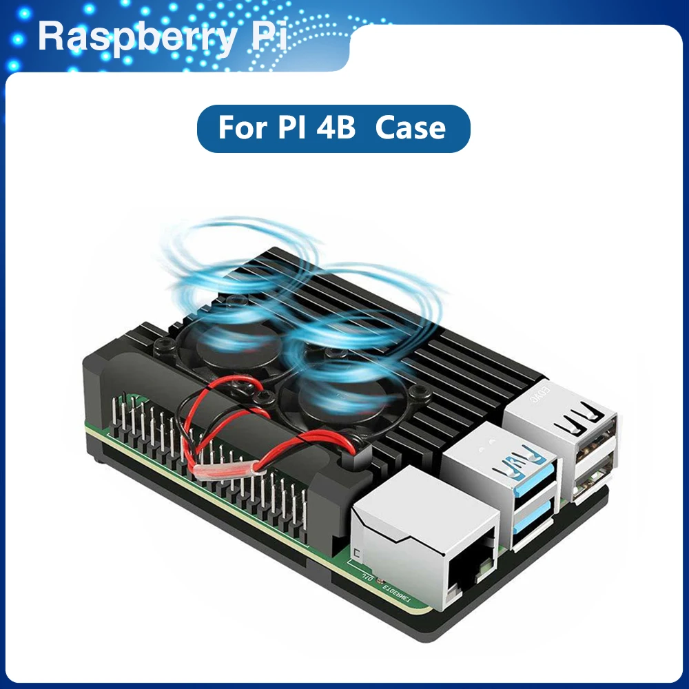 

Корпус для Raspberry Pi 4 Model B, алюминиевый сплав, 4 цвета, с радиаторами