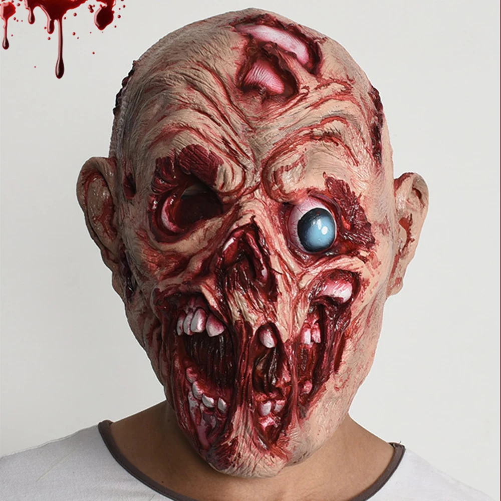 Новый латексный тусклый глаз бусы Набор Хэллоуин ужасная маска выпускного