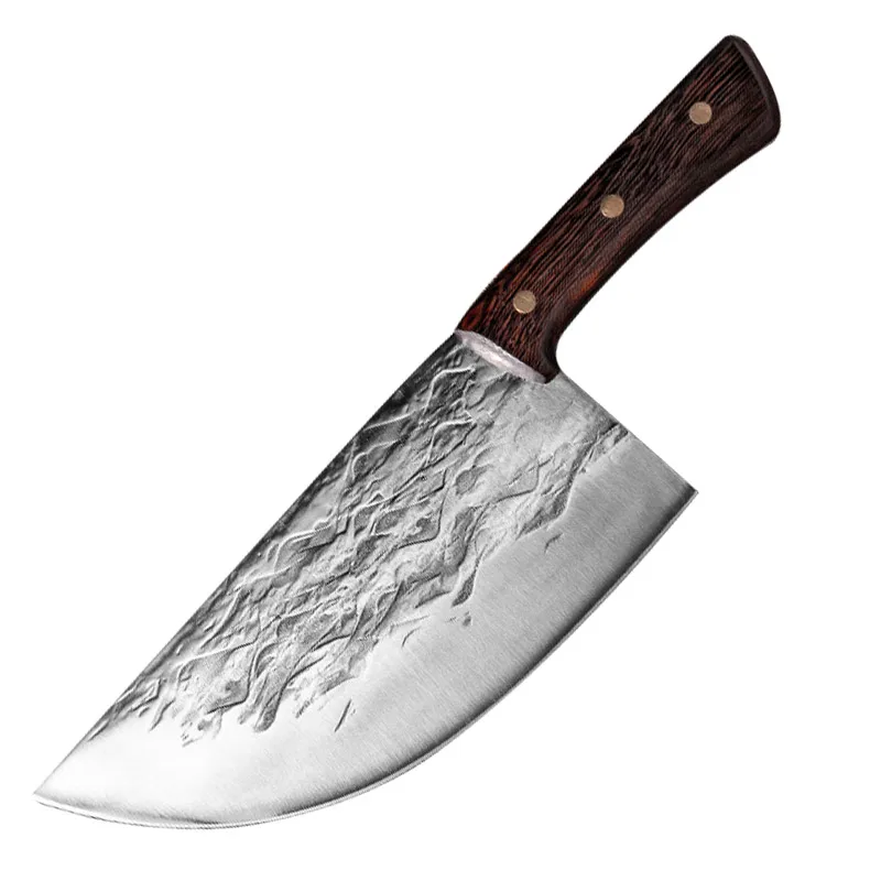 

Hand Forged Hammer Pattern Kitchen Knife Chinese Style Kitchen 5Cr15 Stainless Steel Chop and Slice Knife Sharp Kitchen Knife