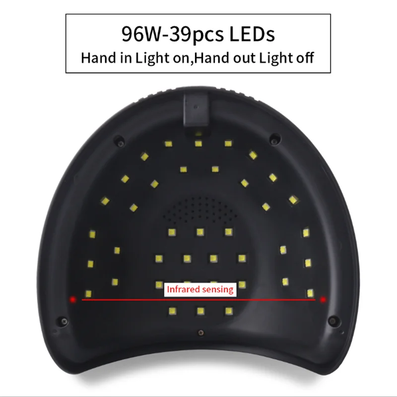 

96W High Power SUN H2plus Smart Nail Phototherapy Machine Multi-file Timing Painless Mode Nail Tool