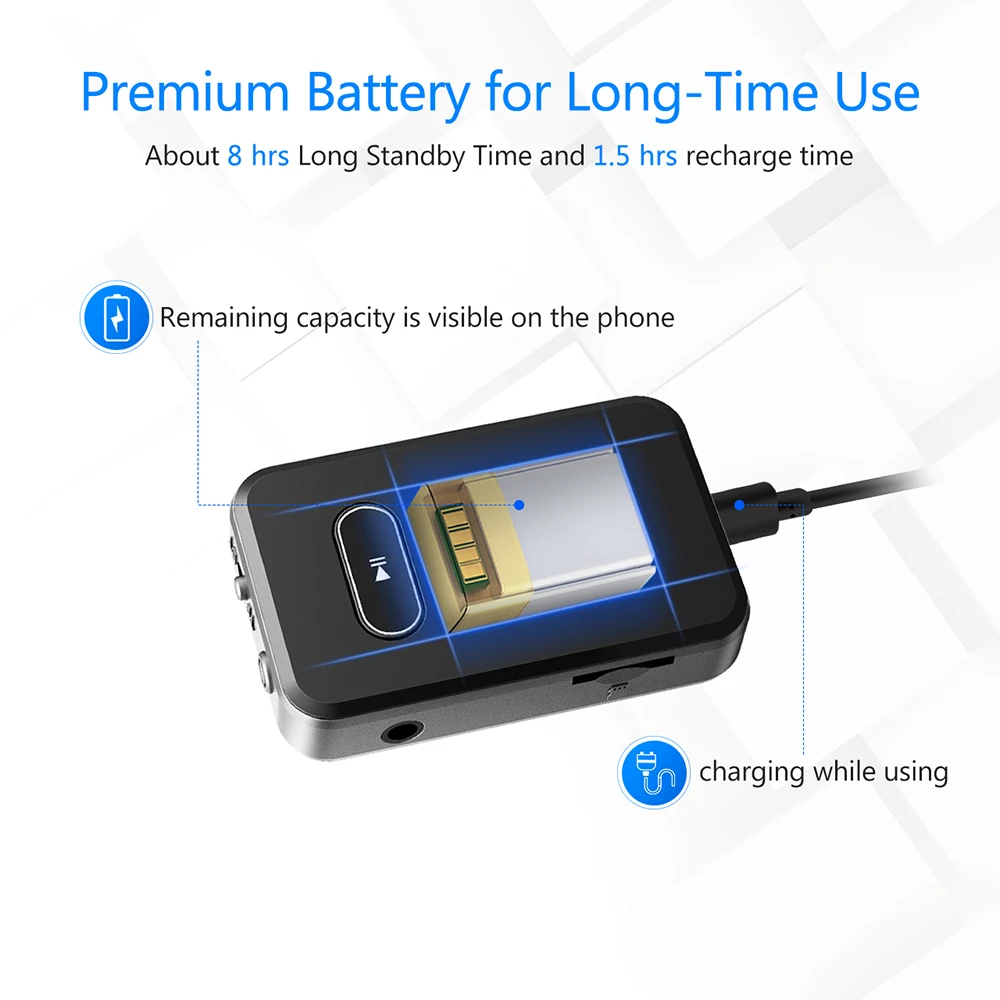 Mpow BH182 Bluetooth адаптер Bluetooth 4,0 приемник Поддержка TF карты с 8H воспроизведения шумоподавления микрофон громкой связи для автомобильного аудио