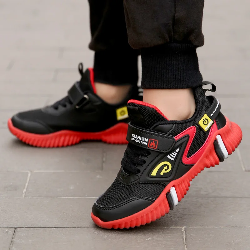 

2020 New Boys Running Shoes Kids Sneakers Rubber Sole Outdoor Sport Sneaker New Fashion Breathable Mesh (Air mesh) Rubber