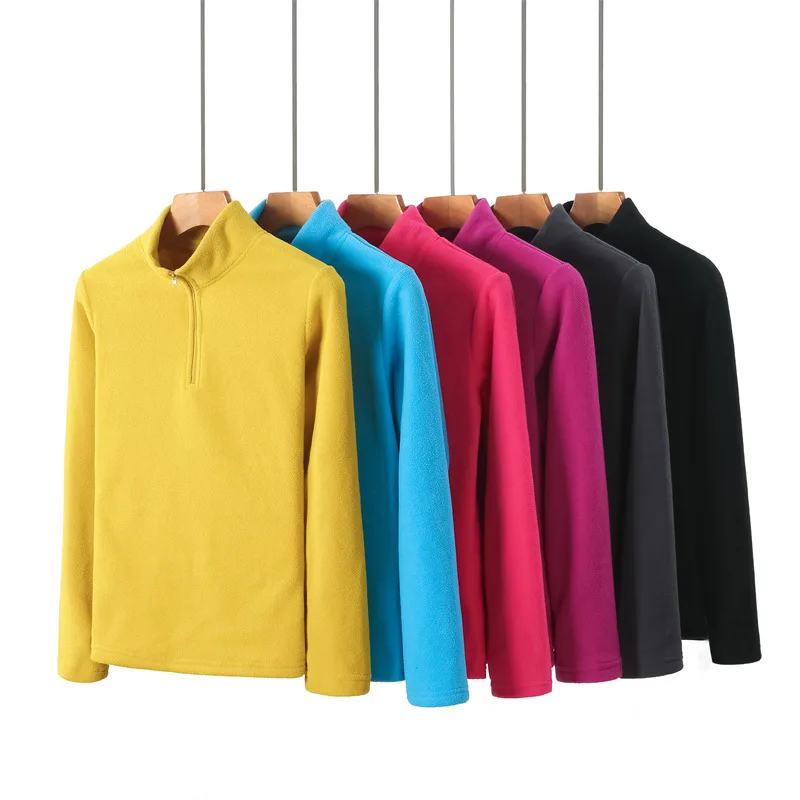 

New Fashion Trendy Versatile Polar Fleece Thermal Comfortable Zipper Top for Men and Women Multi-Color Skin-Friendly Breathable
