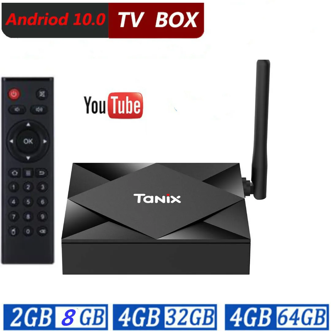 

Tanix TX6S TV BOX Android 10 Smart tv box 4GB RAM 32GB 64GB ROM TVBox Allwinner H616 Quad Core Box H.265 4K Media player 2GB 8GB