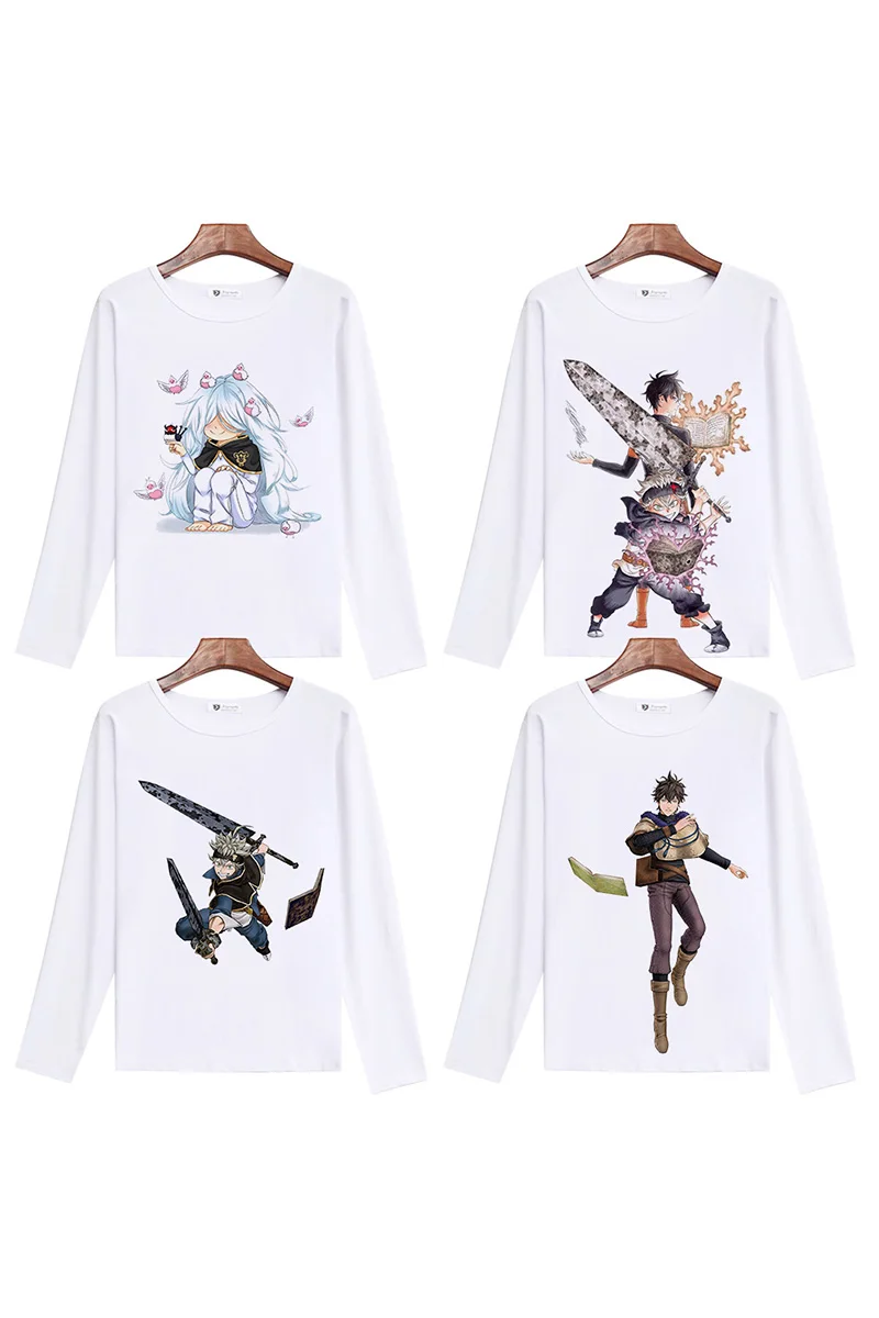 Футболка для косплея с изображением черного клевера футболка длинным рукавом