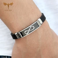 couple bangle letter silicone bracelet fashion mens wrist accessories stainless steel cuff jewelry 2021 armband